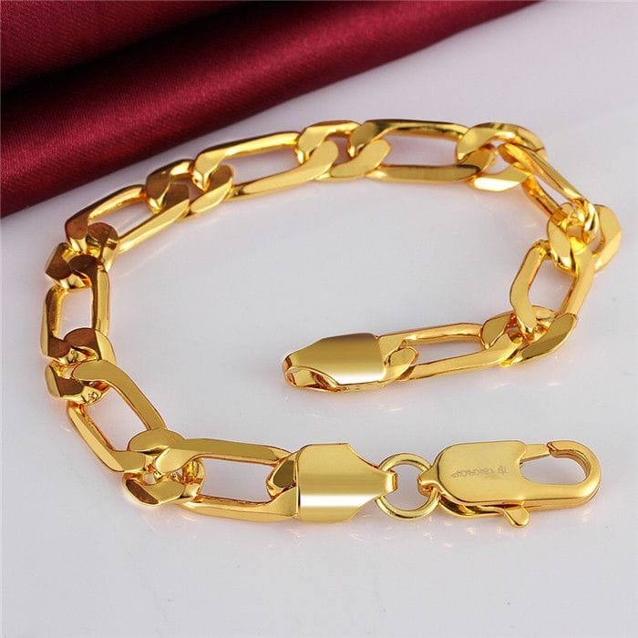 Polished gold bracelet on velvet