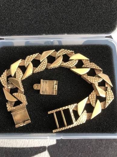 Vintage gold bracelet restored and cased